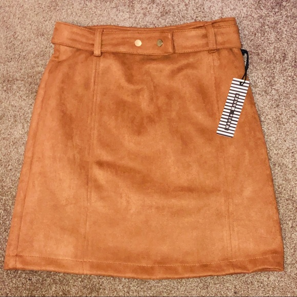 Haute Monde Dresses & Skirts - COPY - Haute Monde faux suede skirt with belt